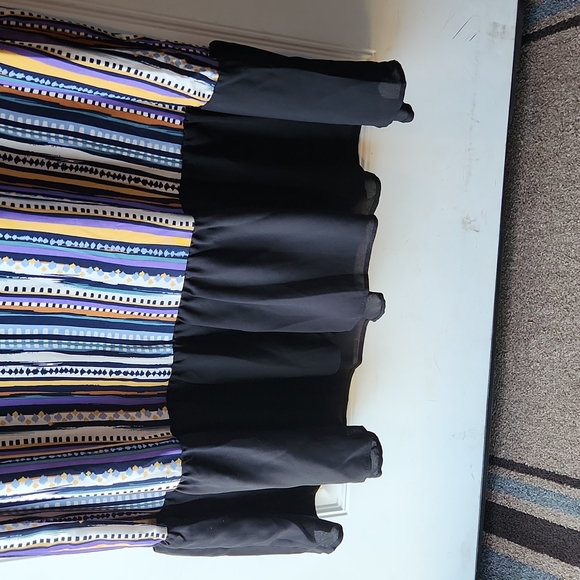 SHEIN Curve Modest Long Dress Size 1XL Multi-Color/Black - Picture 4 of 7